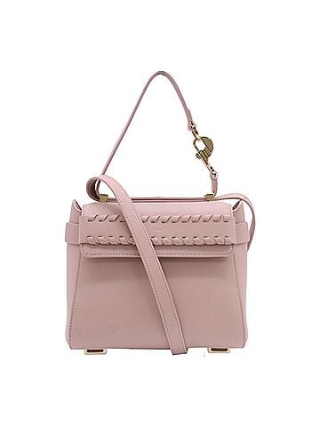 Chloé Chloé Chloe Nacha Leather Small 2-Way Shoulder Bag CHC22WS123I91 Pink Beige Women's (view 1)