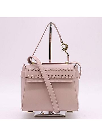 Chloé Chloé Chloe Nacha Leather Small 2-Way Shoulder Bag CHC22WS123I91 Pink Beige Women's (view 2)