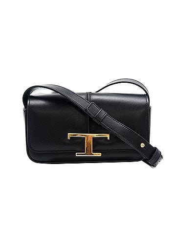 Tod's Tod's TOD’S Tod’s Calf Leather T Timeless Crossbody Bag Micro XBWTTTC9000RORB999 Shoulder Black Women’s (view 1)