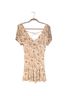 Spell 100% Rayon Floral Stars Tan Blue Multi Color Casual Dress Size S - photo 1