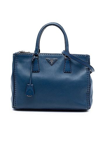 Prada Medium City Calf Hand Stitched Galleria Double Zip Satchel (view 1)