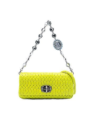Miu Miu Matelasse Nappa Crystal Chain Satchel (view 1)
