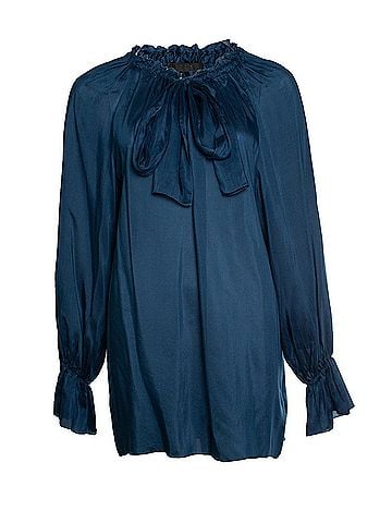 The Row The Row, blue blouse with bow (view 1)