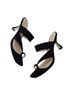 Stuart Weitzman 100% Suede Black Sandals Size 8 1/2 - photo 6