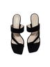 Stuart Weitzman 100% Suede Black Sandals Size 8 1/2 - photo 5