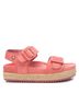XTI Red Women's Suede Flatform Sandals Size 6 - photo 1