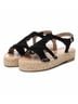 XTI Black Women's Flat Sandals Size 6 - photo 4