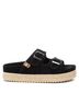 XTI Black Women's Flat Sandals Size 6 - photo 1