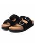 XTI Black Women's Flat Sandals Size 6 - photo 4
