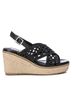 XTI Black Women's Wedge Sandals Size 9 1/2 - photo 1