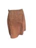 Artisan 100% Leather Brown Leather Skirt Size 4 - photo 2