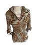 Caviar 100% Polyester Stripes Multi Color Button-Down Shirt Size S - photo 1