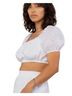 NLT 100% Cotton 100% Polyester White Short Sleeve Blouse Size L - photo 5