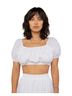 NLT 100% Cotton 100% Polyester White Short Sleeve Blouse Size L - photo 1
