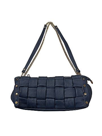 Valentina Valentina Fiore Blue Handmade ltalian Leather? Handbag Leather Shoulder Bag (view 1)