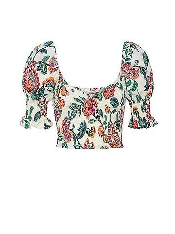 MISA Los Angeles Calla Top in Malika Paisley Floral (view 1)