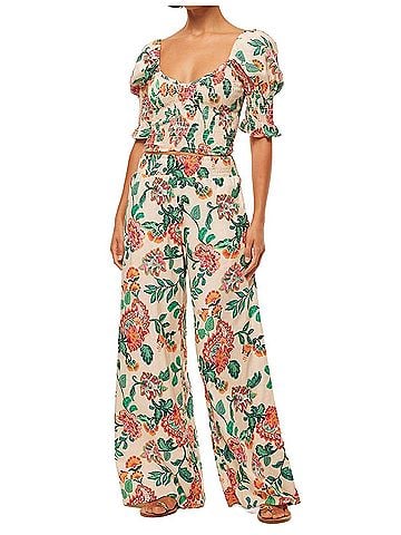 MISA Los Angeles Calla Top in Malika Paisley Floral (view 2)