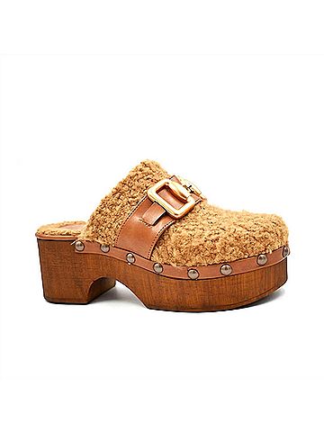 Cordani Winona Clog in Cognac Sheerling (view 2)