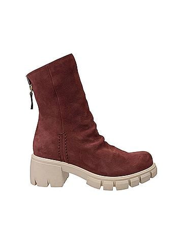Naked Feet Women's Protocol Heeled Mid Shaft Boots in Rust (view 1)