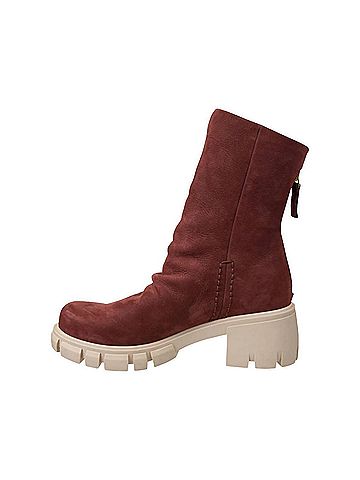 Naked Feet Women's Protocol Heeled Mid Shaft Boots in Rust (view 2)
