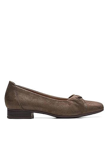 Clarks Women's Tilmont Dalia Ballet Flat in Bronze Metallic Textile (view 1)