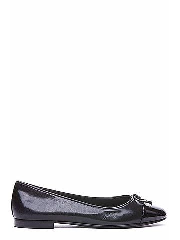 Tory Burch Women's Cap Toe Ballet Flats in Perfect Black (view 1)
