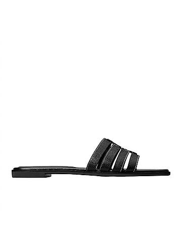 Tory Burch Women's Ines Cage Slide in Black (view 1)