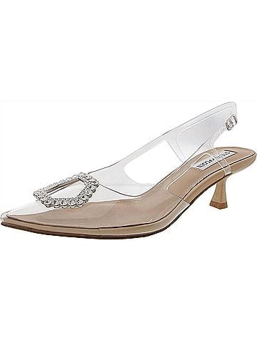Steve Madden Women's Lorah Classy Slingback Pump Heel in Clear (view 2)