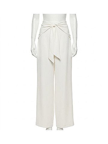 Ramy Brook Margo Belted Wide Leg Pants in White (view 1)