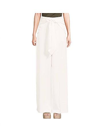 Ramy Brook Margo Belted Wide Leg Pants in White (view 2)
