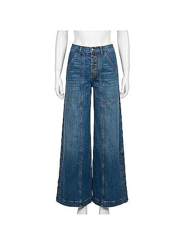 Ramy Brook Women's Flores High-Rise Wide Leg Jean in Medium Wash (view 1)