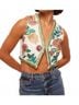 MISA Los Angeles White Bashira Top in White Multicolor Size M - photo 2