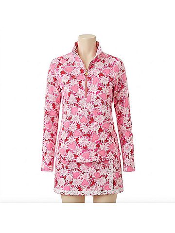 Lilly Pulitzer Skipper Upf 50 Popover Jacket in Coconut Dear Heart (view 1)