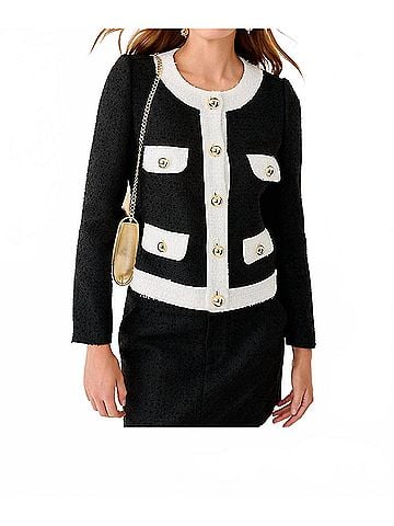 Lilly Pulitzer Clydie Boucle Jacket in Noir Chic Chick (view 2)