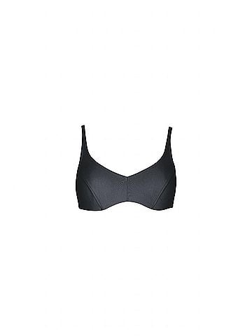 Karla Colletto Basics Underwire Bra With Adjustable Straps in Black (view 1)
