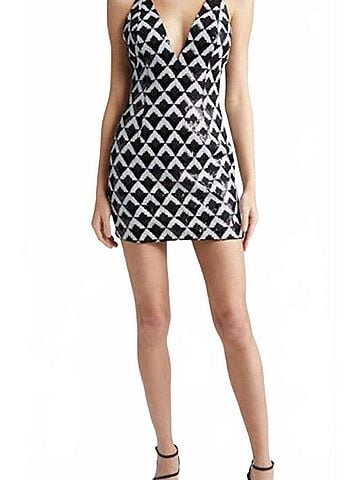 Ramy Brook Women's Berkeley Sequin Cocktail Dress in Checkmate (view 2)
