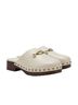 Larroudé 100% Leather Ivory Mule/Clog Size 9 1/2 - photo 1