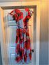 Hutch 100% Polyester Floral Blue Red Cocktail Dress Size 0 (petite) - photo 5