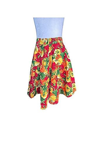 Retrolicious Bell Pepper Print Skater Mini Skirt Casual Skirt (view 2)