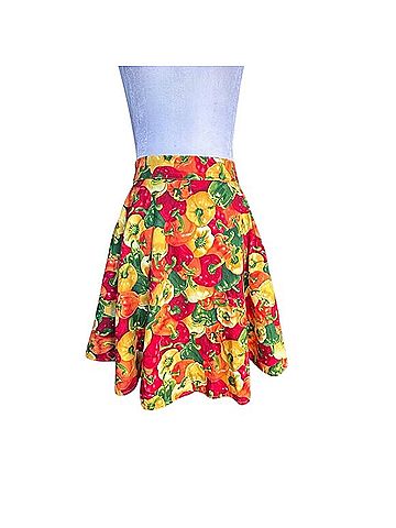 Retrolicious Bell Pepper Print Skater Mini Skirt Casual Skirt (view 1)