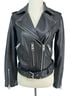 ALLSAINTS 100% Sheepskin 100% Polyester 100% Polyester Solid Black Leather Jacket Size 0 - photo 1