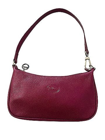 Longchamp Le Foulonné Pebbled Pink Leather Bag Silver Vintage Y2K Leather Shoulder Bag (view 1)