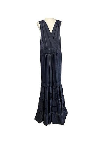 Jonathan Simkhai Tiered Sleeveless V Neck Maxi Dress Cocktail Dress (view 2)
