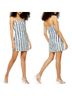 Topshop 100% Polyester Stripes Silver White Cocktail Dress Size 8 - photo 6