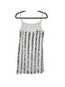Topshop 100% Polyester Stripes Silver White Cocktail Dress Size 8 - photo 3