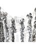 Topshop 100% Polyester Stripes Silver White Cocktail Dress Size 8 - photo 5