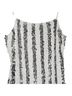 Topshop 100% Polyester Stripes Silver White Cocktail Dress Size 8 - photo 4