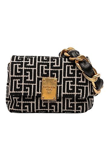 Balmain Mini Monogram Jacquard 1945 Crossbody (view 1)