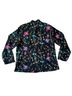 DressBarn 100% Silk Print Black Jacket Size 1X - photo 2