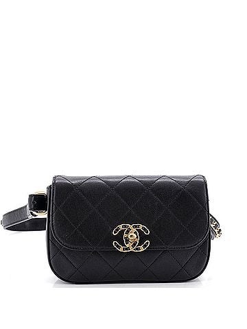 Chanel Chain Infinity Waist Bag Quilted Lambskin (view 1)